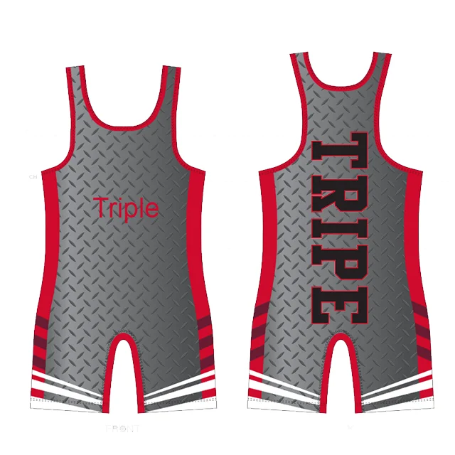 wholesale  cheap usa custom sublimation men low cut wrestling singlet