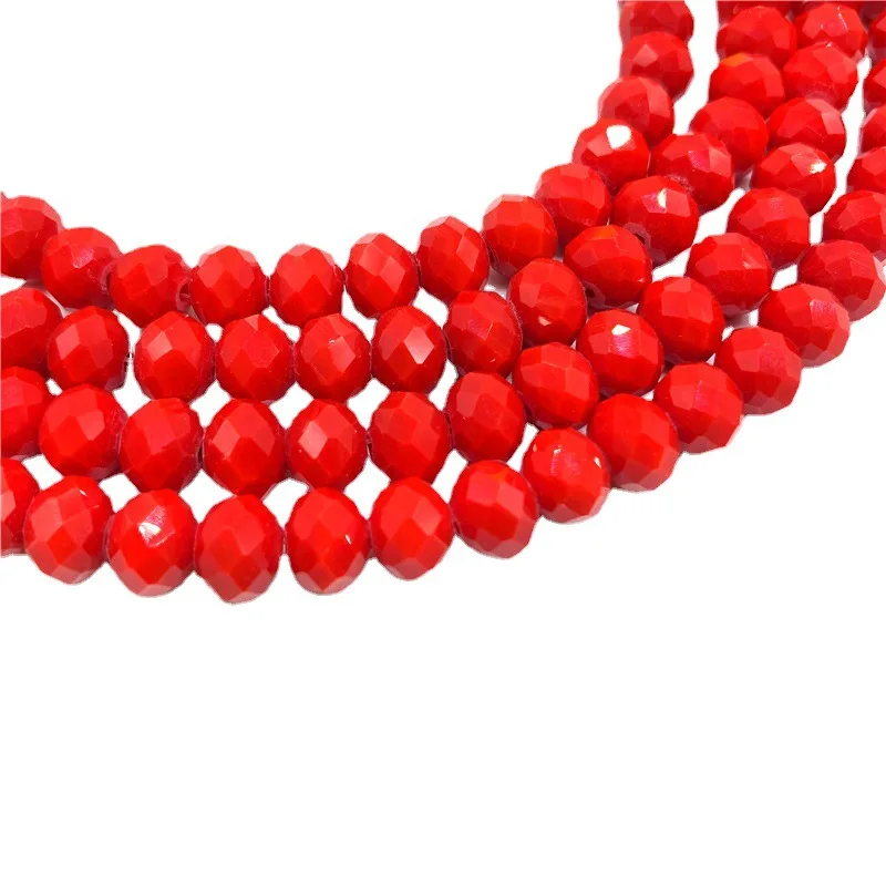 Factory wholesale crystal jade flat beads jewelry accessories hair and clothing decorations 2/3/4/6/8mm porcelain rondelle beads