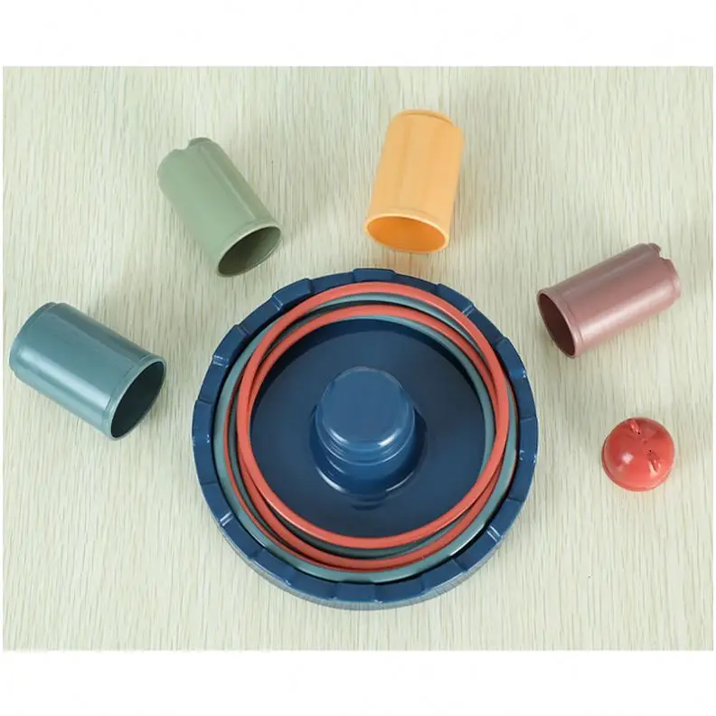 Ferrule Stacking Fitness Sports Throwing Game Plastic Ring Toss Toy Games For Kids