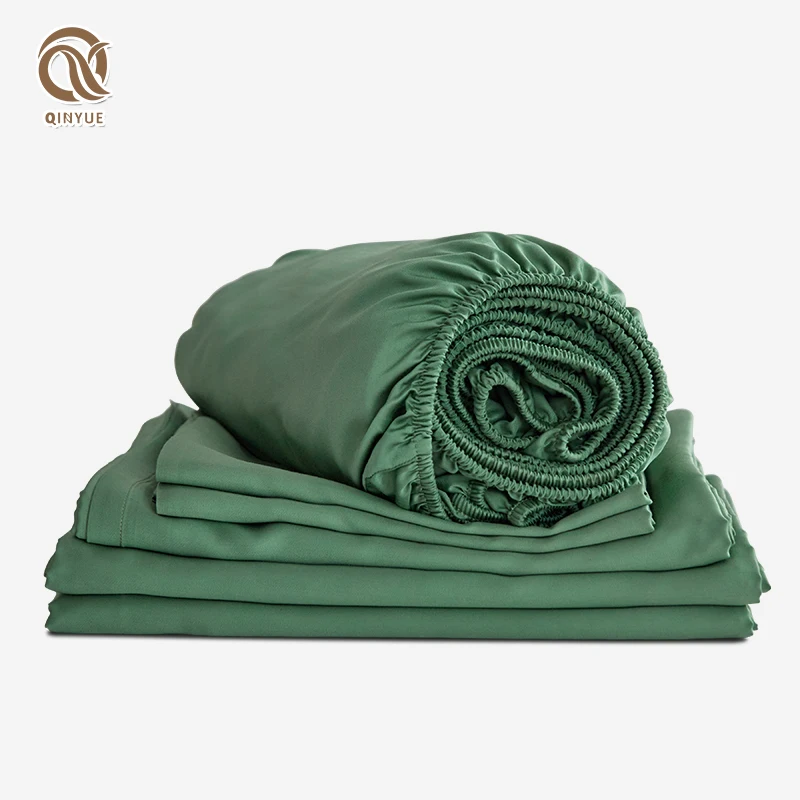Bamboo Bed Sheets 100% Organic Bamboo Sheet Set 300TC Breathable eco-friendly OEKO-TEX Bedding Set King Size for hotel