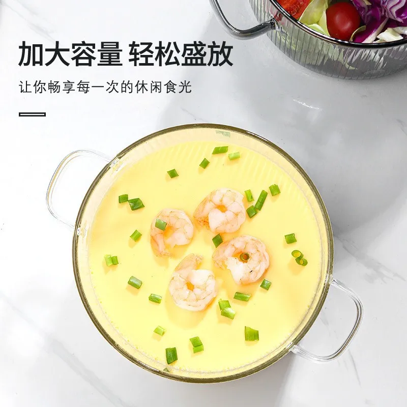 High borosilicate glass vertical grain  Heat resistant thickening open fire stew pot with cover coffee glass mulled wi