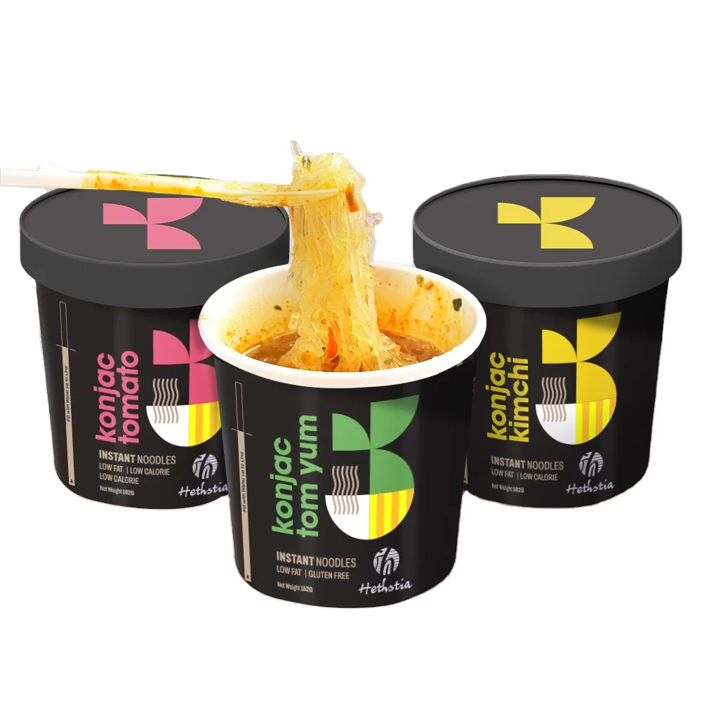Wholesale HALAL KOSHER Instant Tom Yum Pasta Konjac Noodles Cups