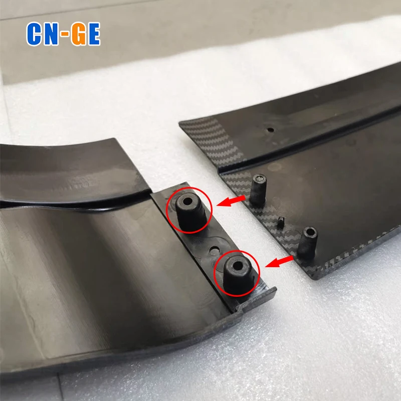 Three-Segment Front Bumper Splitter Lip Spoiler For Volkswagen Golf 6 MK6 R20 Front Shovel ABS