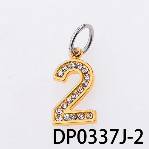 0-9 jewelry Custom Small Diy Arabic numerals digital number Necklace Bracelet Making Accessory Personalize CZ Charms pendant