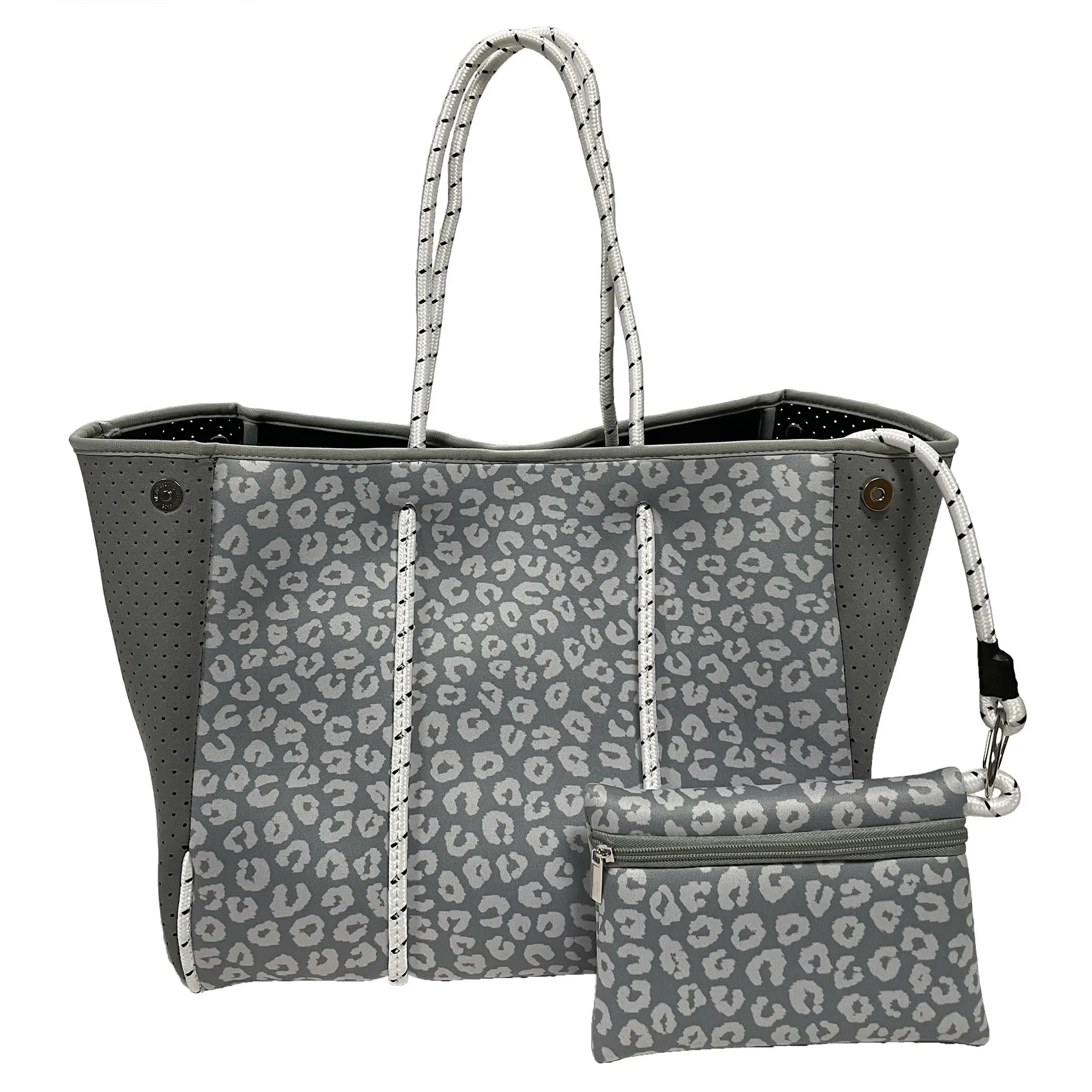 Custom Made Designer Promotional Bags Women Ladies Wholesale Tote Customize Neoprene Shoulder Tote Bag Neoprene Beach Bag