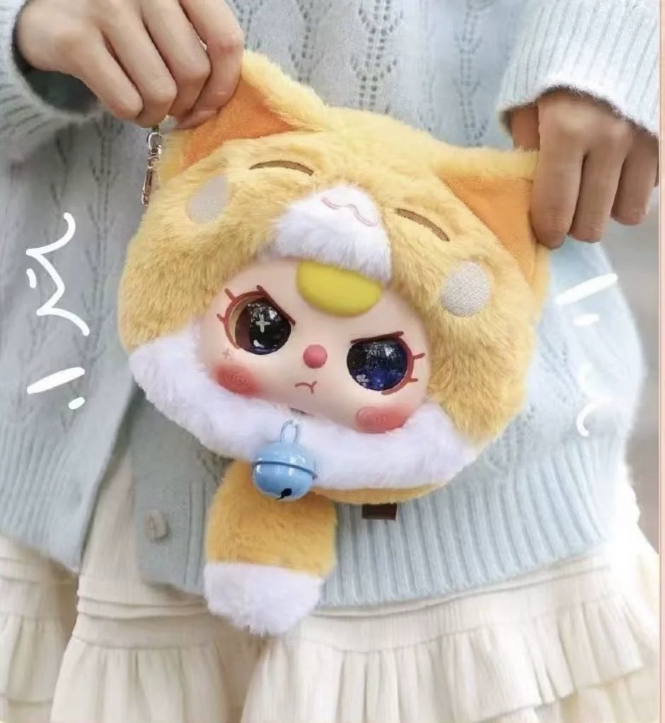 Baby Three Lucky Cat Most Popular 100% Original Plush Zipper Bag Dolls Vinyl Plush Blind Box Gift 6PCS/BOX