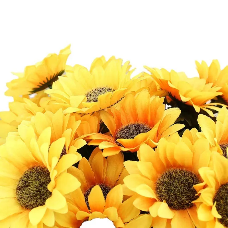 Hot Selling Simulated Artificial Silk Sunflower For Events Home Hotel Wedding Restaurant Decoration