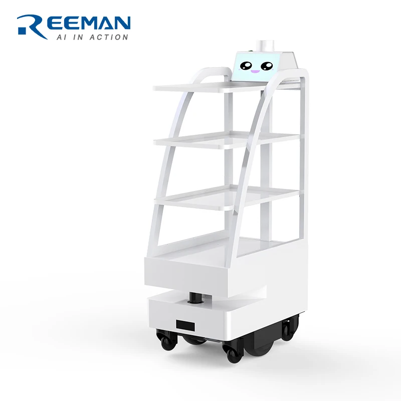  Быстрая Доставка Еды Тележка reeman 4 слоя пластины 60 кг нагрузки посудомоечная машина тележка доставки робот-пылесос для