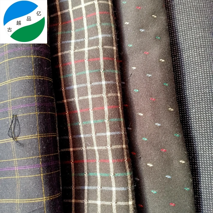 2023 new tr pants yarn dyed suit fabric stock lot hot sale polyester rayon winter item china supplier