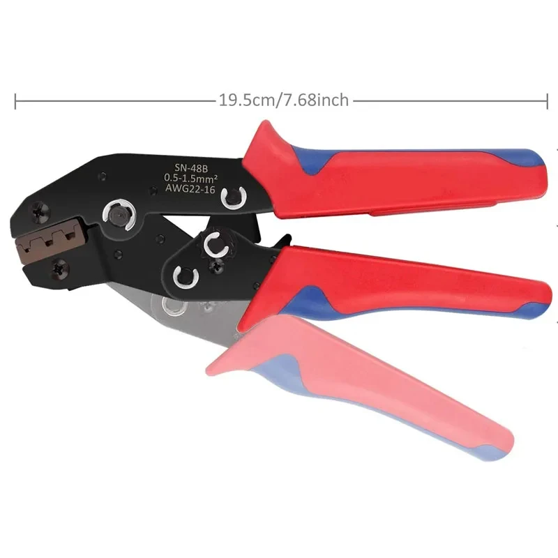 sn-48b crimping tool 600 pcs 4.8/6.3 plug terminal crimper crimping pliers wire 0.5-1.5mm2 alicate AWG 20-15 hand tool krimptang