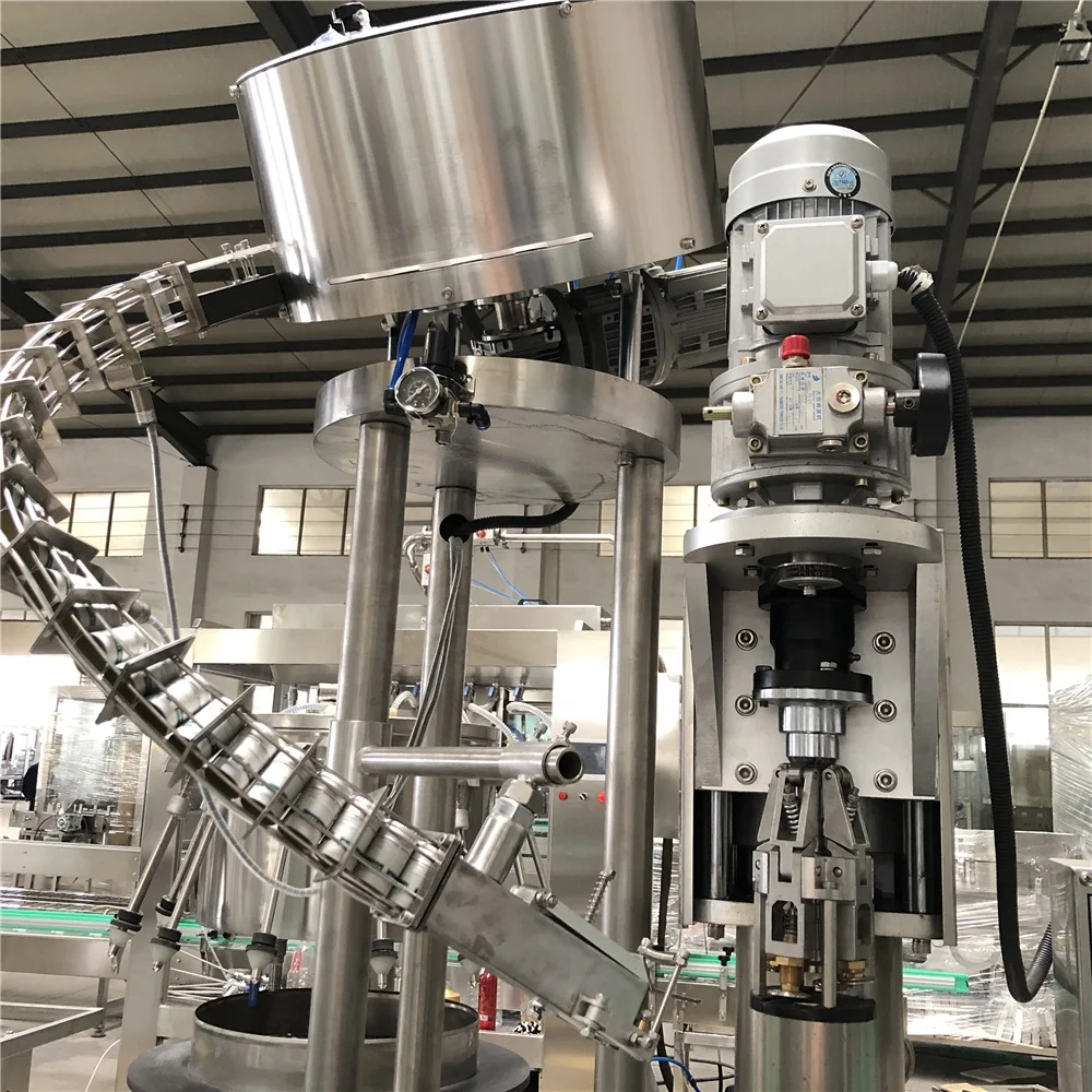 automatic screw capping capper machine for glass bottle and aluminum caps