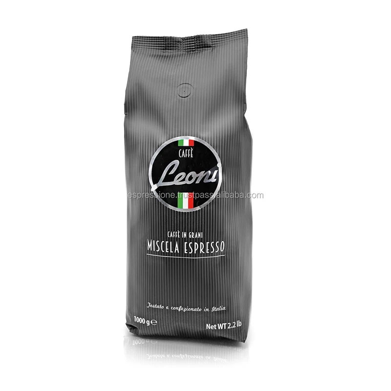 100% Pure Roasted Coffee Beans for Espresso Italiano brand Leoni or Private Label