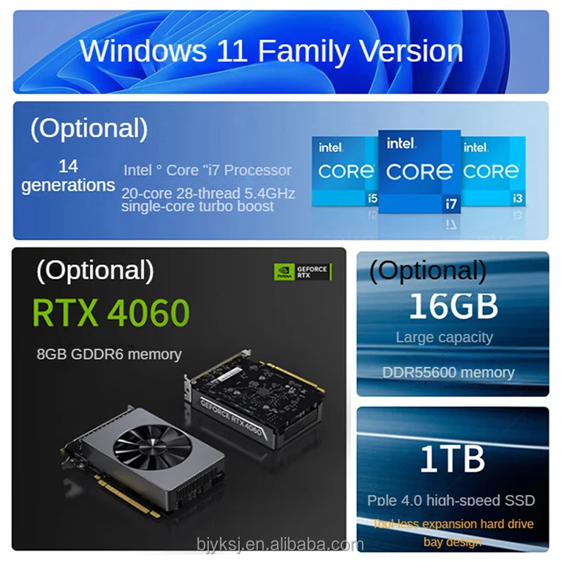Lenovo GeekPro Designer gaming Desktop PC Computer  Intel Core i7-14700F 16G 1TB Nvidia Geforce RTX4060-8G Dedicated Card