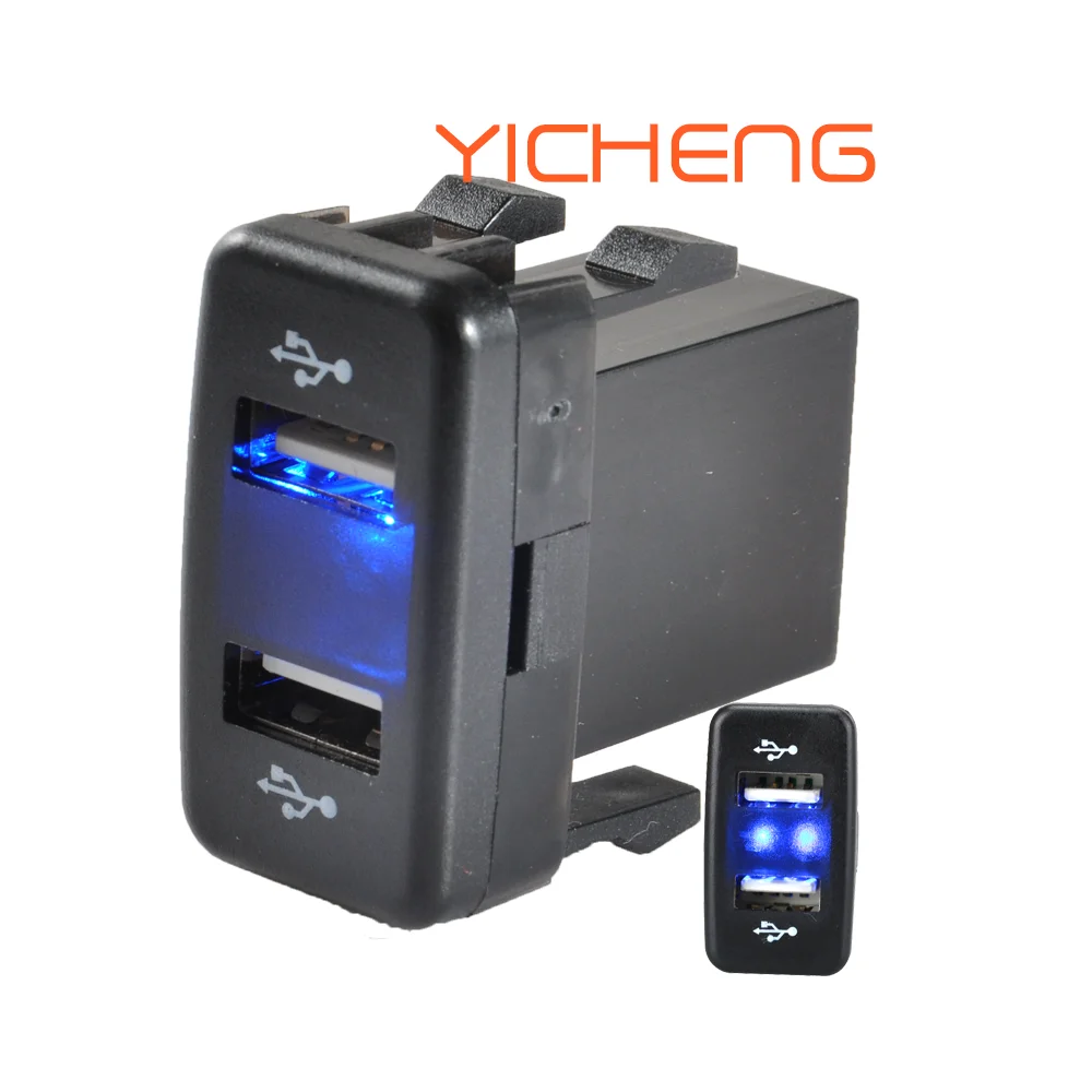 12 В 2 1 А 3 двойное зарядное устройство старый USB-порт Toyota со