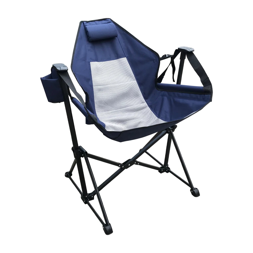 Hammock Camping Chair Swinging Recliner Chair with Carrying Bag Cup Holder for Backyard Lawn Beach Camp Outside Indoor