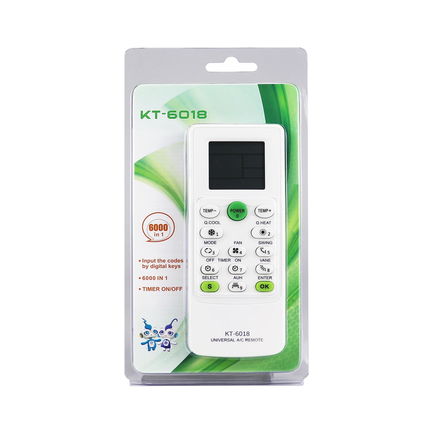 All models Universal general A/C Remote Control,air conditioner remote control,ac remote control KT-6018