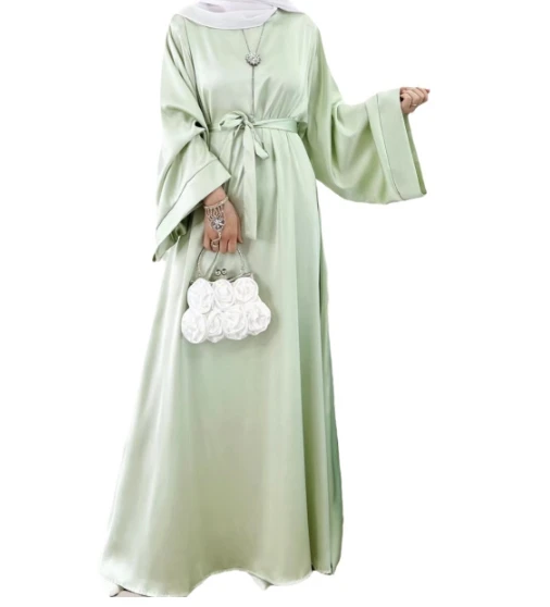 Middle East Turkiye Solid Large Size Multicolor Robe Dress
