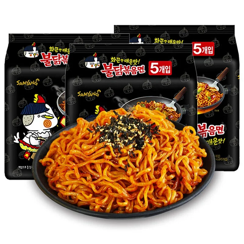 Authentic Korean Samyangs Chicken Noodles Cream Cheese Spicy Instant Noodles Buckwheat Noodles