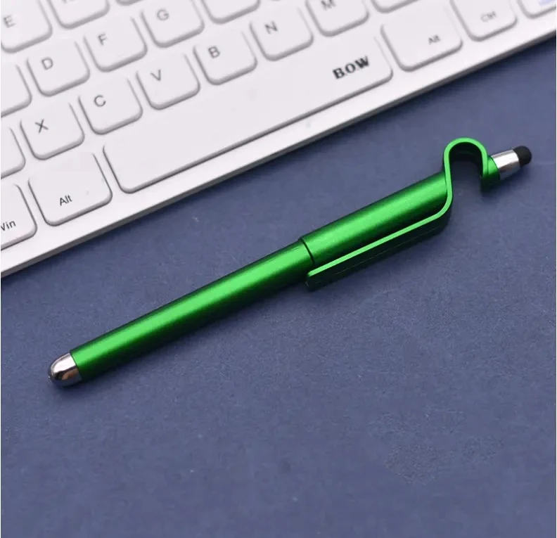 Advertising Touch Screen Banner Ball Pen Promotional Pen for Phones with Phone Stand