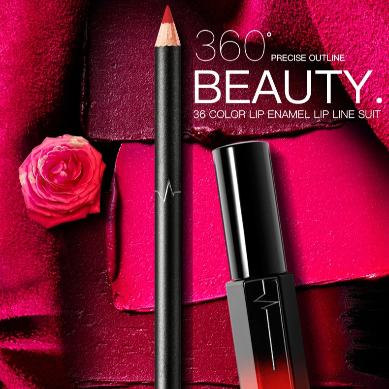 Pudaier Waterproof and Long Lasting Lip Makeup Kit High Pigmented Lip Liner and Liquid Lipstick Custom Lip Beauty Cosmetics