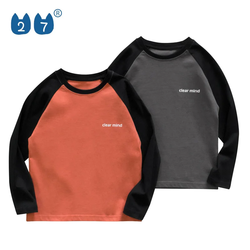 Long Sleeve T Shirt 100 Cotton Thermal Clothing 6-15Y Boys T-Shirts