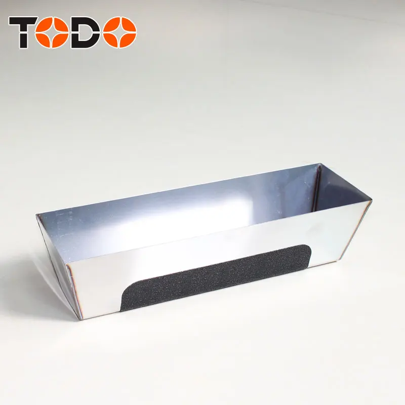 TODO tools 430 stainless steel non-slip drywall mud pan with round bottom