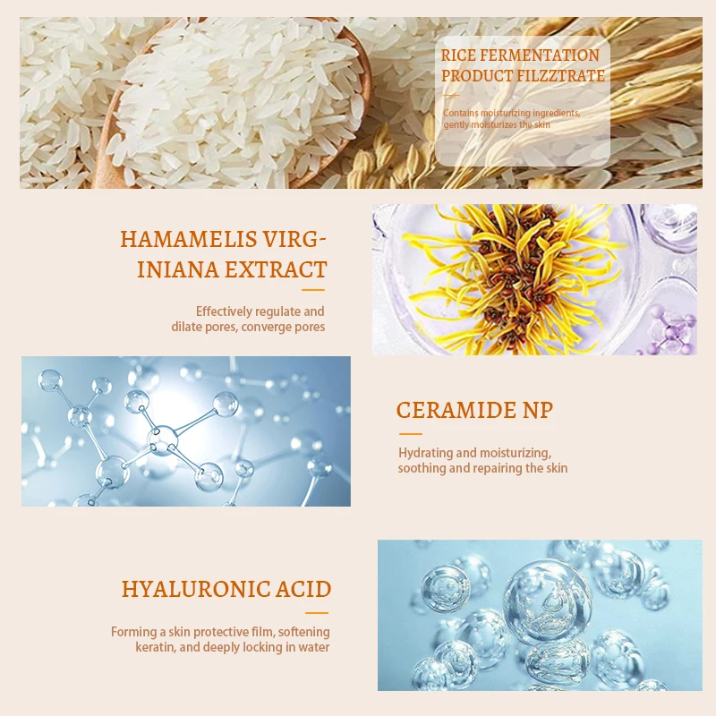 2024 New OEM ODM Korean Skin Care Products Organic Face Moisturizing Hydrating Repair Rice skincare Facial Rice Skin Care Set