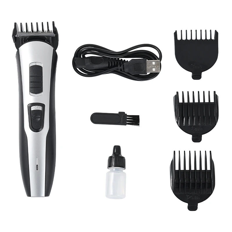 Factory supply rechargeable professional cordless hair trimmer hair clippers with USB charger