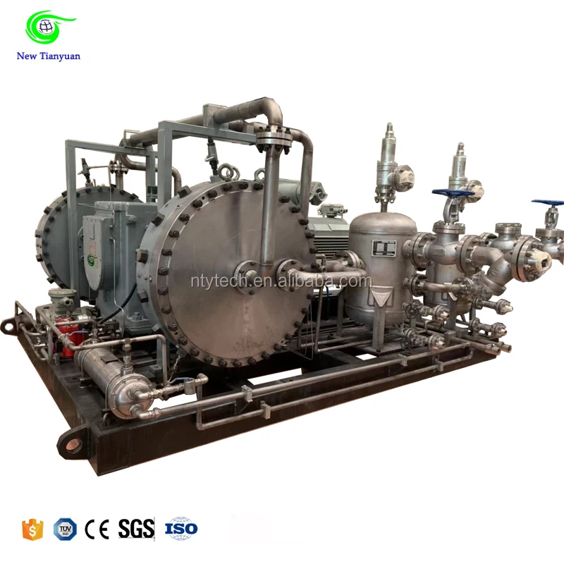 
0.05MPa Suction Gas Pressure 3MPa Delivery Gas Pressure 150Nm3/hour Flow Capacity Hydrogen Chloride Diaphragm Compressor 