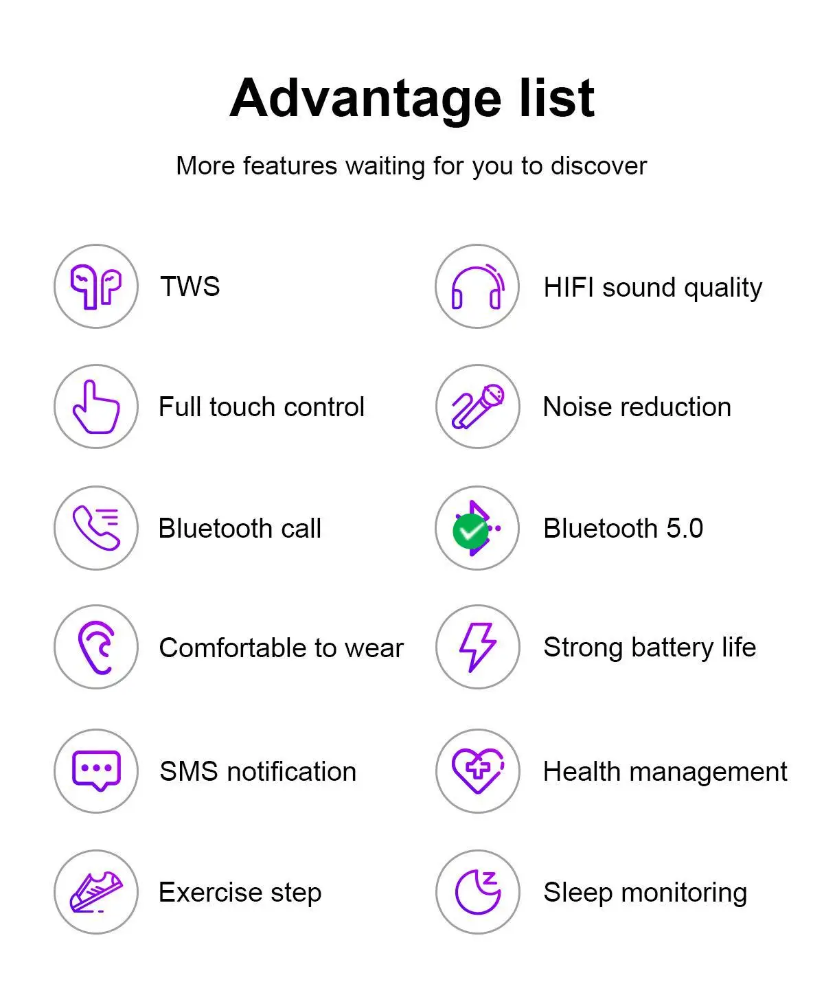  Factory smart watch Earphone 2 in 1 power bank bracelet Portable Headset BT 5.0 earbud earphone