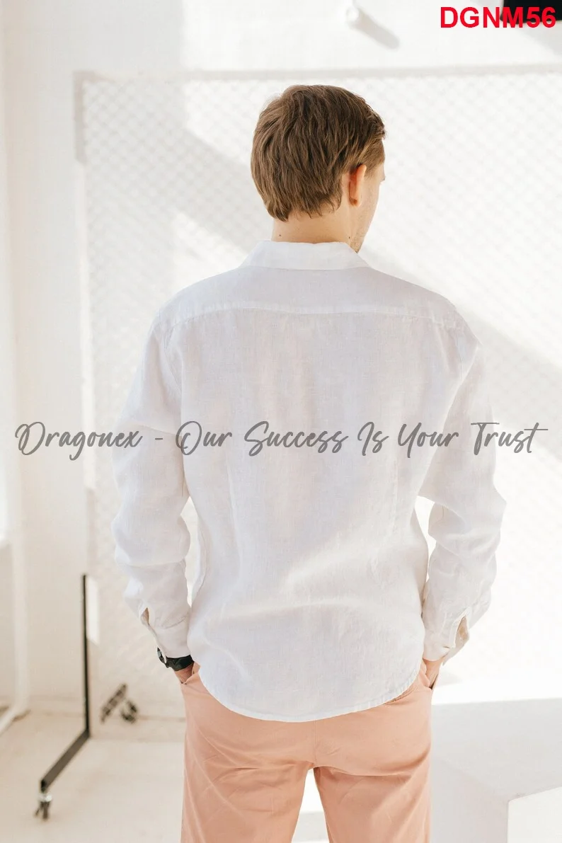 OEM Mens  Shirt Custom Print Embroidery Logo Plus Size 100% Cotton Long Sleeve Flannel Shirt For Men