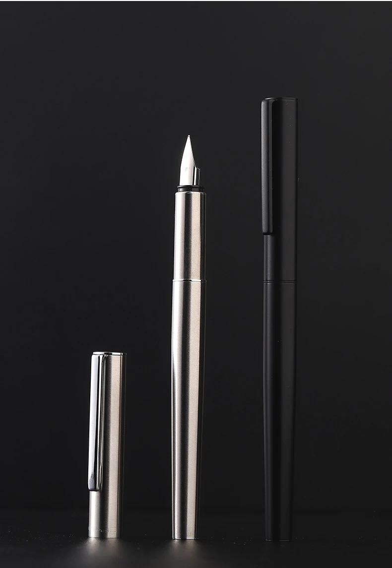 Jinhao 35 Fountain Pen Steel Barrel Airplane Extra Fine Tip Ink Pens School Writing Calligraphy