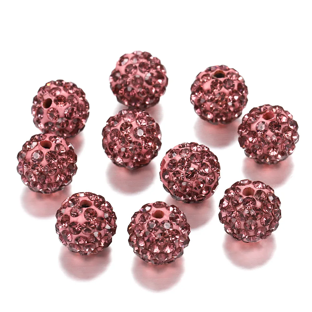 DIY Ornament Accessories 10mm High Quality Crystal Rhinestone Polymer Clay Beads For Jewelry Making