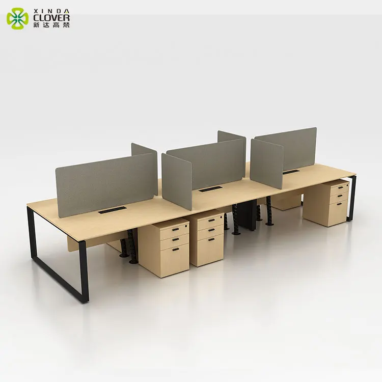 6 person modern office desk sets modular office workstation staff