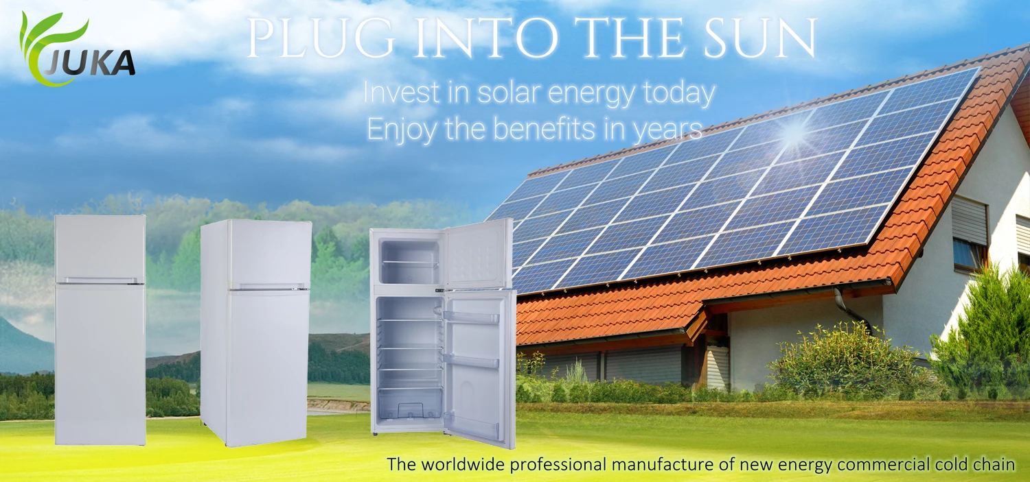 6.28 cube feet DC high quality compressor cooling system off grid top freezer solar fridge