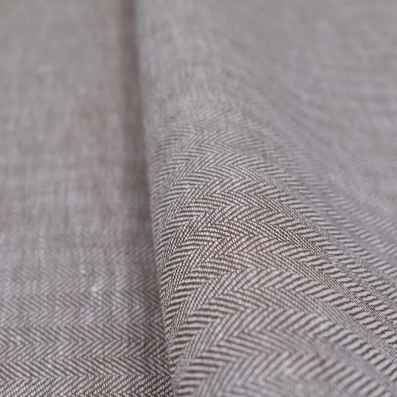 Factory high-end product customized heavyweight belgian 100% pure linen suiting fabrics woven linen yarn dyed fabric for clothes