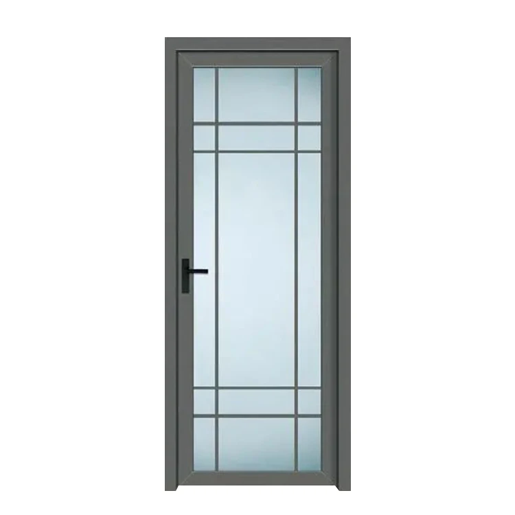 Indoor Aluminium French Casement Swing Glass Door Internal Glass Walls Divider Interior Glass door Can be customized