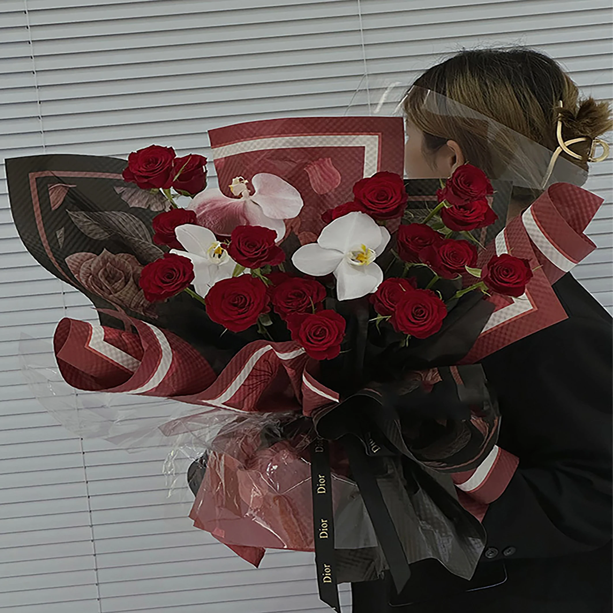 Manufacturer wholesale custom new embossed for paper flower wrapping paper  flower bouquet packaging kraft paper