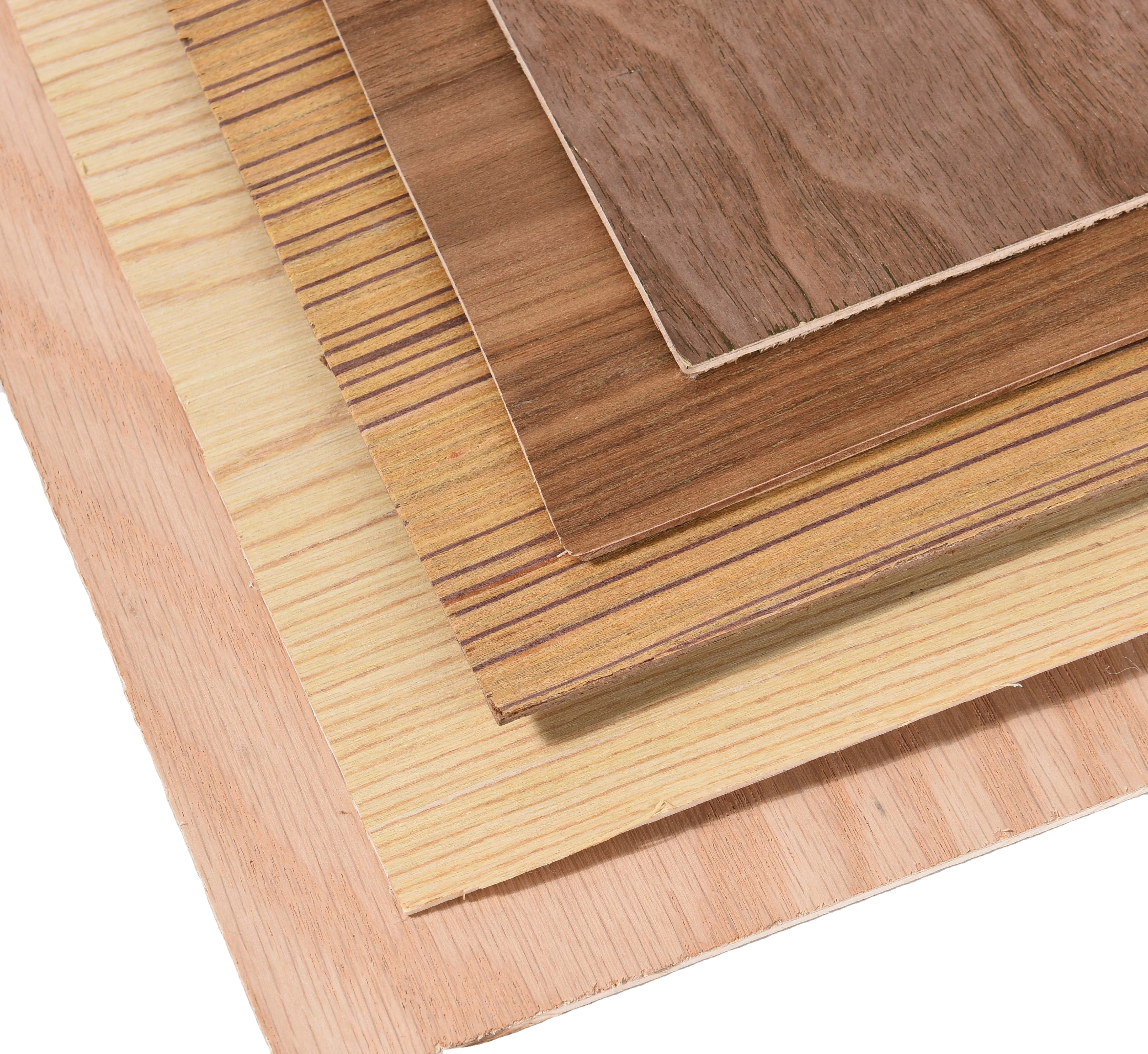 1-5mm 4x8 Natural or EV Decorative Veneered Ash, Oak, Sapele, Walnut, Teak Fancy Plywood Sheet