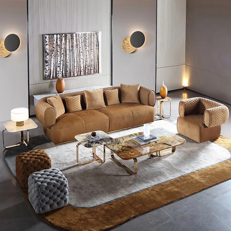 Wholesale sofa classical luxury Italian leather sofa sectional couch living room sofa