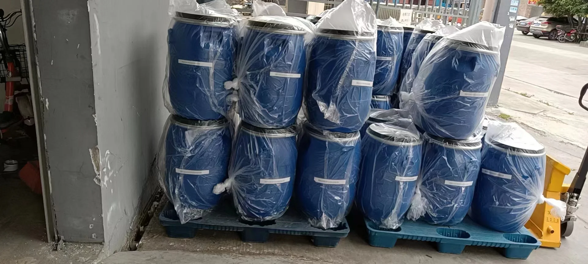 Синий пластиковый бочки с открытым верхом 30L 50L 60L 120L кольцом/метчиком