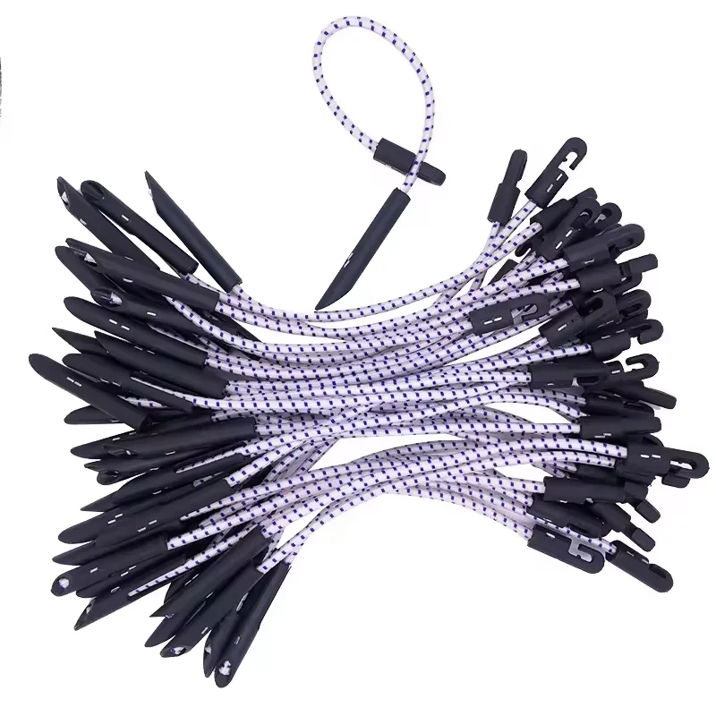 High Tension Flexities Elasticated Shock Bungee Cord Scaffold Sheeting Toggle Ties for scaffold sheeting