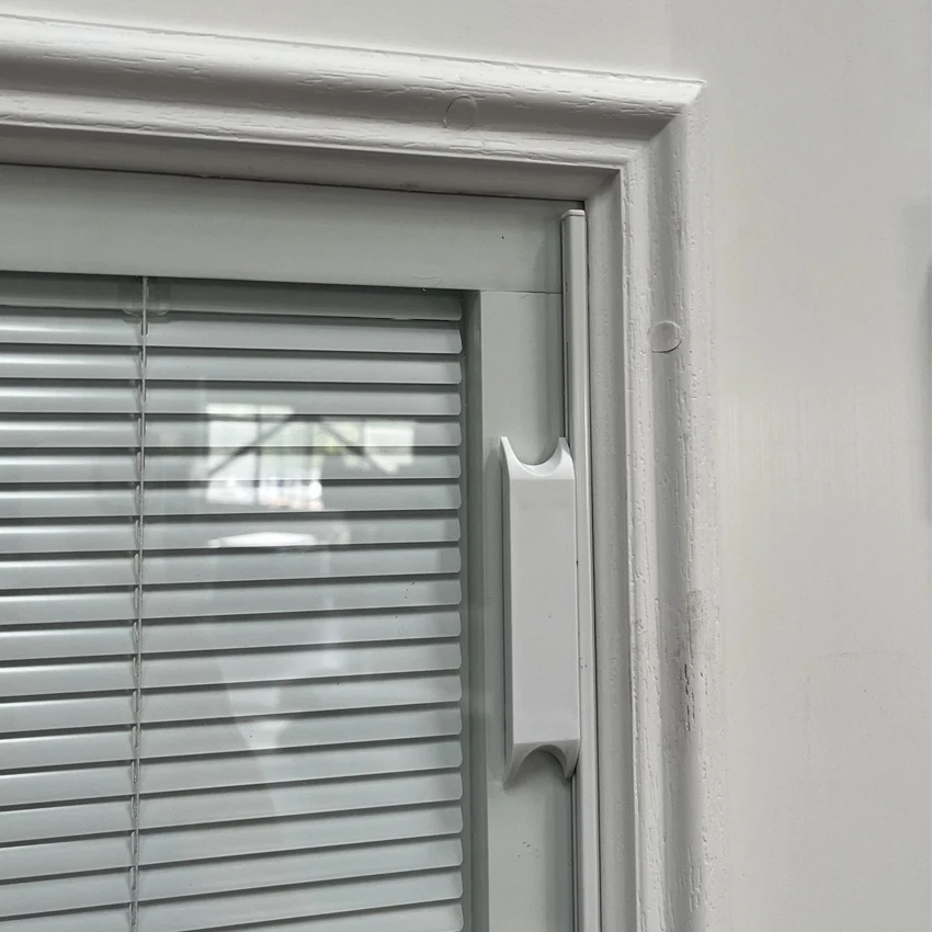 Hot sale modern design full view blind glass fiberglass skin external door security entry doors for houses