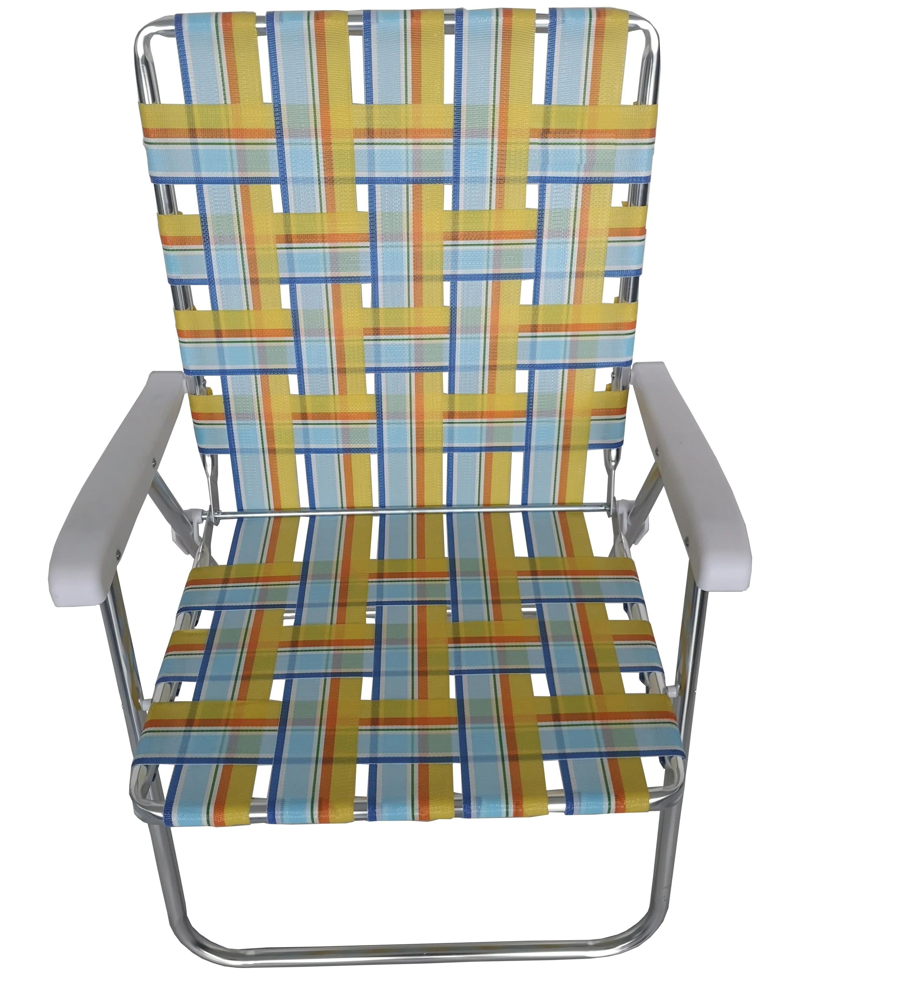 wholesale aluminum frame Leisure Folding Chair PE band breathable beach chair