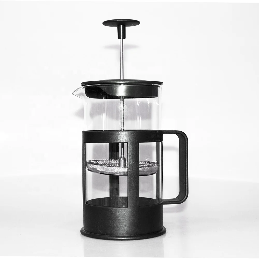 Factory Price Wholesale Polished Customized Logo Borosilicate glass  coffee press