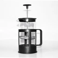 Factory Price Wholesale Polished Customized Logo Borosilicate glass  coffee press