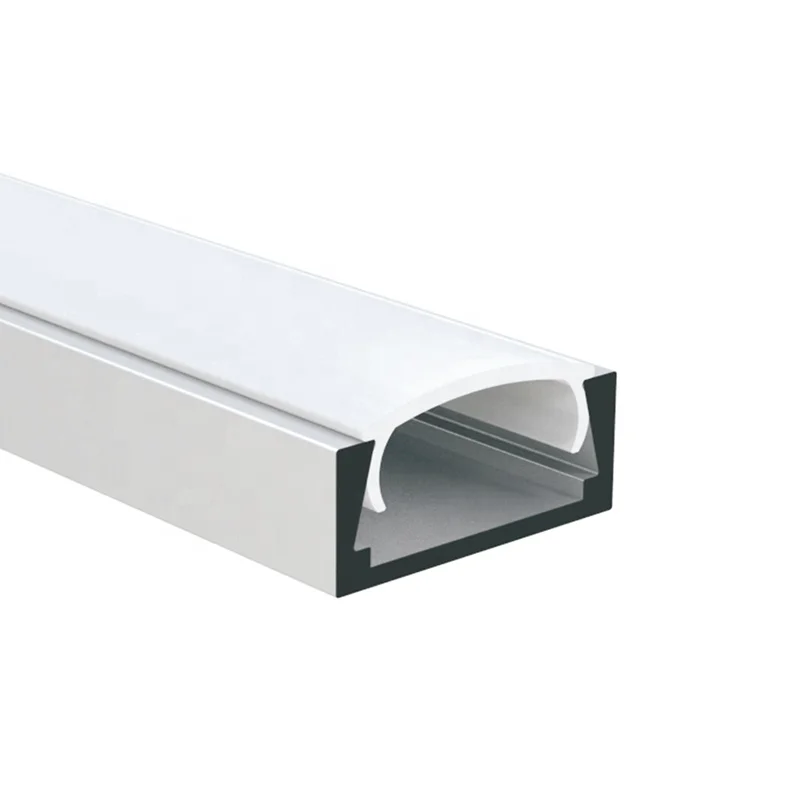 High quality U Shape Black Alu 6063 Extrusion Housing Channel Diffused Cover For Lighting Strip bar Surface Led Profile Aluminum