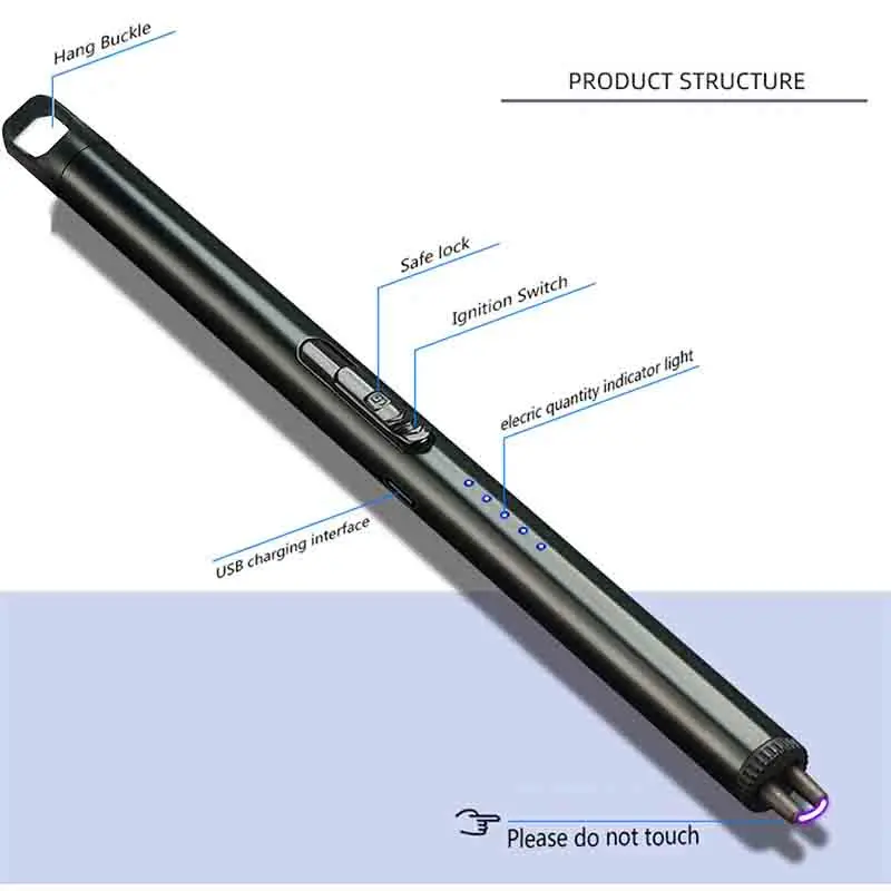 Электрическая зажигалка перезаряжаемая дуговая USB Зажигалка со светодиодным дисплеем батареи гибкая шея