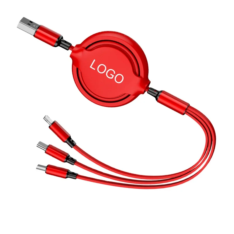 2021 New Design Factory Price 3 in 1 Multi Function Charging Adapter Cable High Quality Quick Charging USB Data Cable