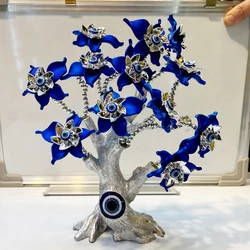 New Custom Fake Christmas Tree Of Life Blue Turkish Eye Decoration Ornaments Evil Eye Tree
